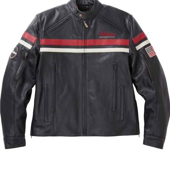 Indian Motorcycle - Black Leather Jacket - Picture 2 of 15